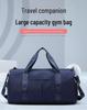 Tragbare, einfarbige Reisetasche mit Schuhfach, Trocken-/Nasstrennung, Messenger-Schultergurt, leicht für Schwimmen und Fitness