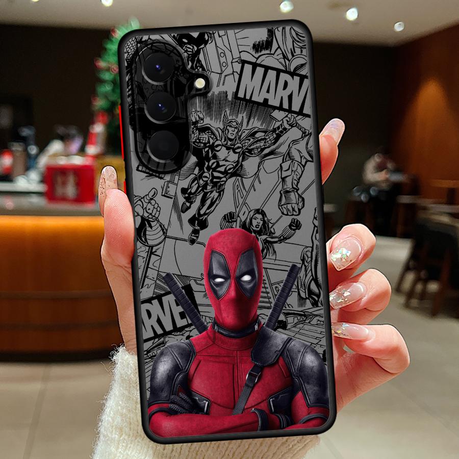 Case for Samsung Galaxy A52S A72 A54 A56 A55 A35 A17 A52 A73 A33 A34 A36 A53 A16 A15 A14 A23 Phone Cover Marvel Deadpool