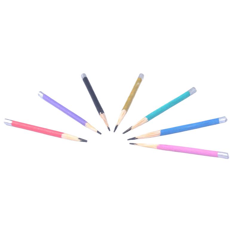 10Pcs Dollhouse Miniature Colored Pen Mini Pencil School Supplies Model Kid Pretend Play Toy Home Decor