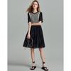 Demana Lyocell Blend Striped Pleated Puffy Summer Dress