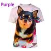 Cute Animals 3d Mens Graphic Tshirts Women Funny Chihuahua Dog Pattern T Shirt Kid Street Breathable O Neck Short Sleeve T-shirt