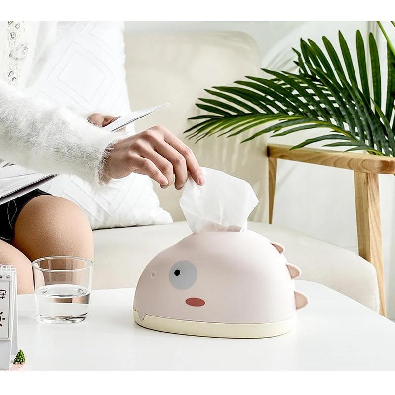 Living Room Tabletop Ornament Cute Cartoon Tissue Boxes Creative Dinosaur Tissue Boxes Decorative Paper Box Home