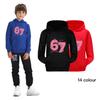 5291 Kids Boys Girls Steal a Brainrot 67 Printed Multi-color Long Sleeves Hoodies
