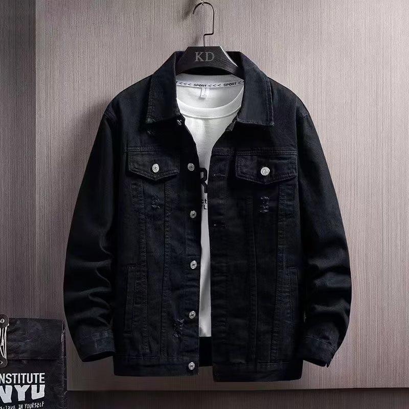 Giacca di Jeans Autunno Primavera Uomo Larga Taglia Grande Giacca di Jeans