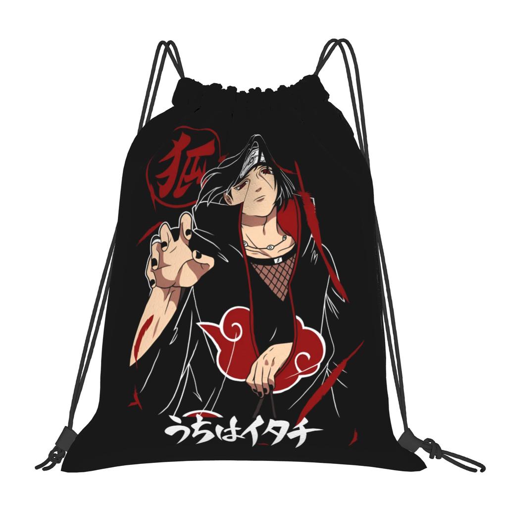 Custom N-Narutoes Akatsukis Drawstring Bag Women Men Lightweight Logo Sports Gym Storage Backpack