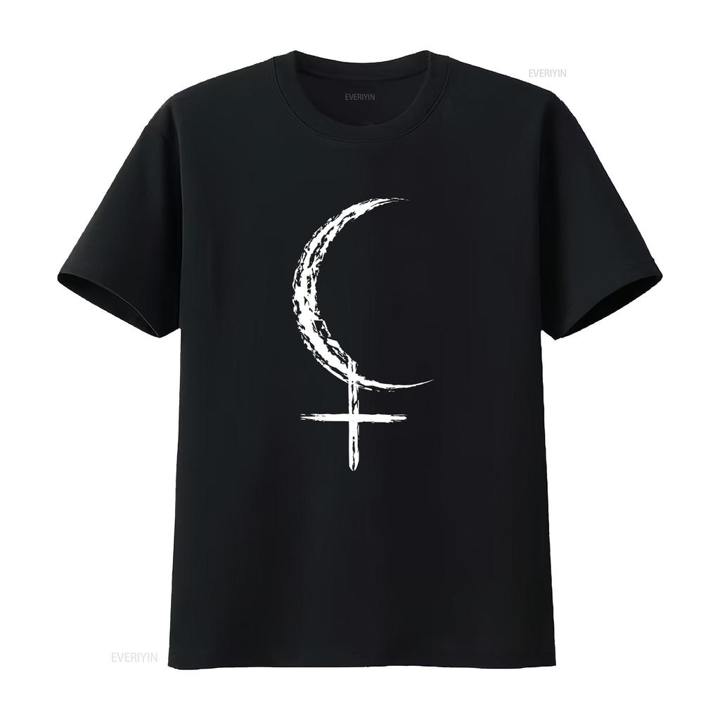 Lilith Symbol T Shirt Black Moon Witchy Jersey  vintage Washed Breathable Unisex Stylish fashion streetwear
