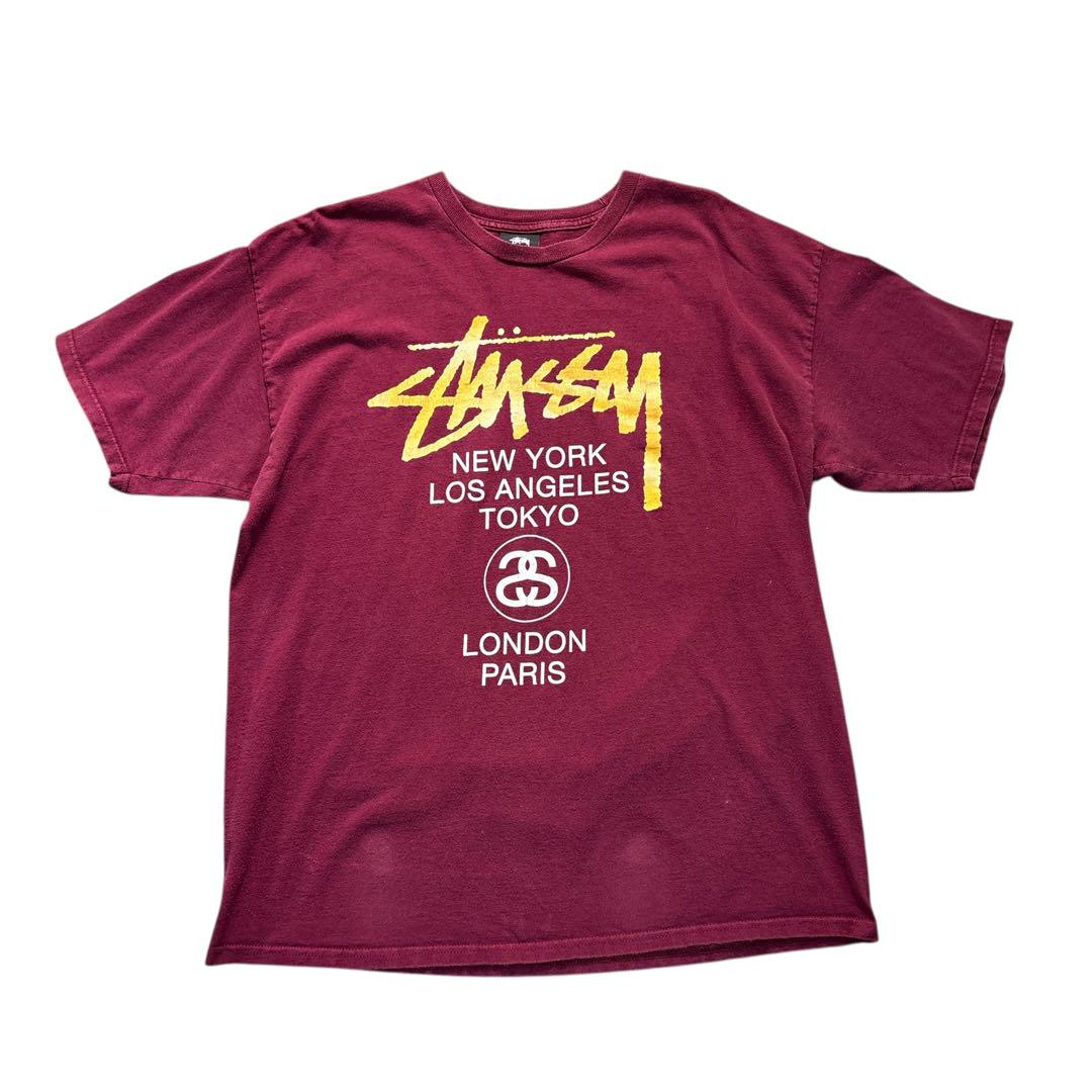 

[Б/У] 7SM1 Футболка Stussy Сделано в Мексике с черным ярлыком, размер XL, б/у