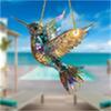 New Colorful Fairy Angel Art Flower Suncatcher Stained Window Hanging Heart Shape Acrylic Pendant For Home Garden Yard Ornament