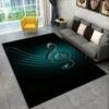 Tappeto Area 3D Musica Nota Musicale Arte Pianoforte Grande, Tappeto per Soggiorno Camera da Letto Divano Zerbino Decorativo, Tappetino Antiscivolo per Bambini