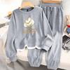 Women Suits Sets Large Size Pullover Sweatshirt Pants Thickened Top Longs Pants Two-piece Oversize 2PC Suit