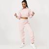 1116 European and American women's clothing velvet urban leisure sports leisure drawstring hooded trousers set