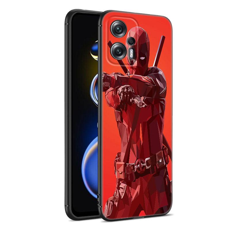 Cool Deadpool Black Silicone Phone Case For Xiaomi POCO X3 X4 NFC F5 M3 M4 M6 X5 X6 Pro F3 F4 GT 5G C55 C65 M5