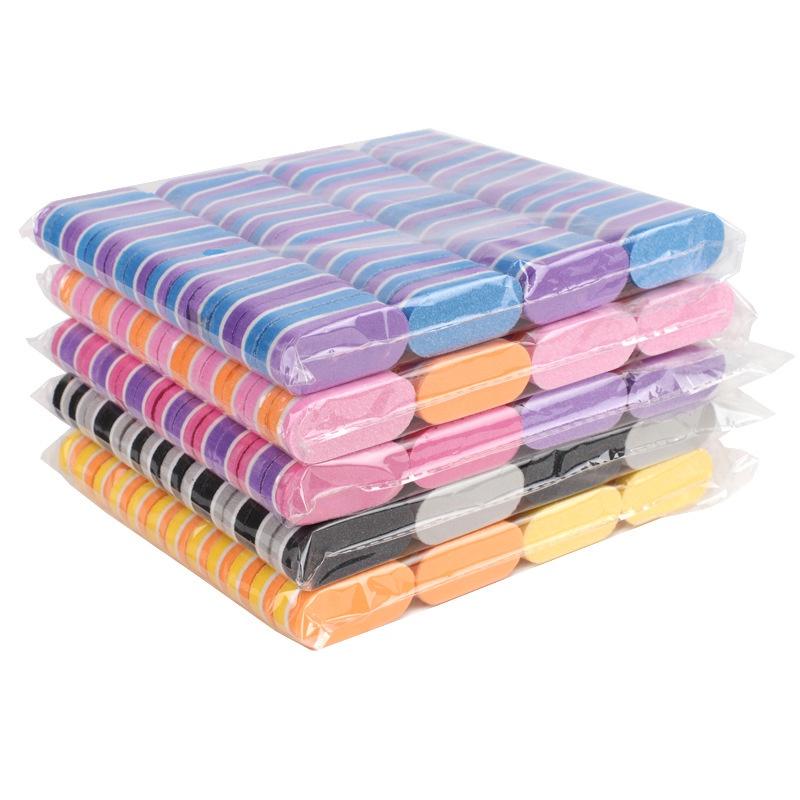 40 Pcs Double Color Mini Sponge Nail Files Buffer Block Buffing Sanding Nails File Pedicure Manicure Tools