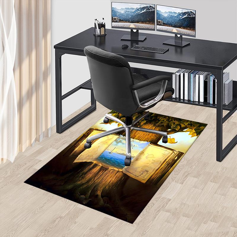 

1pc Adventure Awaits: Pirate Map Chair Mat - Perfect for Office Chairs, Home Decor, and More!P028 60cm by 90cm