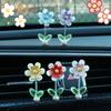 Auto Schwingende Blumenornamente Auto Armaturenbrett Mittelkonsole Cartoon Sechsblättrige Chrysantheme Anhänger Auto Innenraum DIY Dekoration