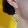Fashion super flash rose earrings, niche versatile face thin earrings temperament earrings