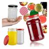 60X Glass Jars 315 Ml Jar For Jam Honey Preserves + Lid Fi66