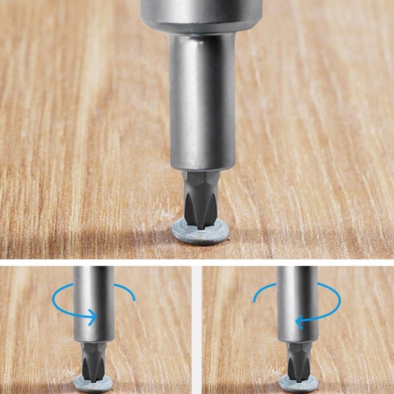 Manico Cacciavite a Cricchetto 1/4in senza Punte Mandrino a sgancio rapido Porta Punte Magnetiche, Manico Cacciavite a Cricchetto