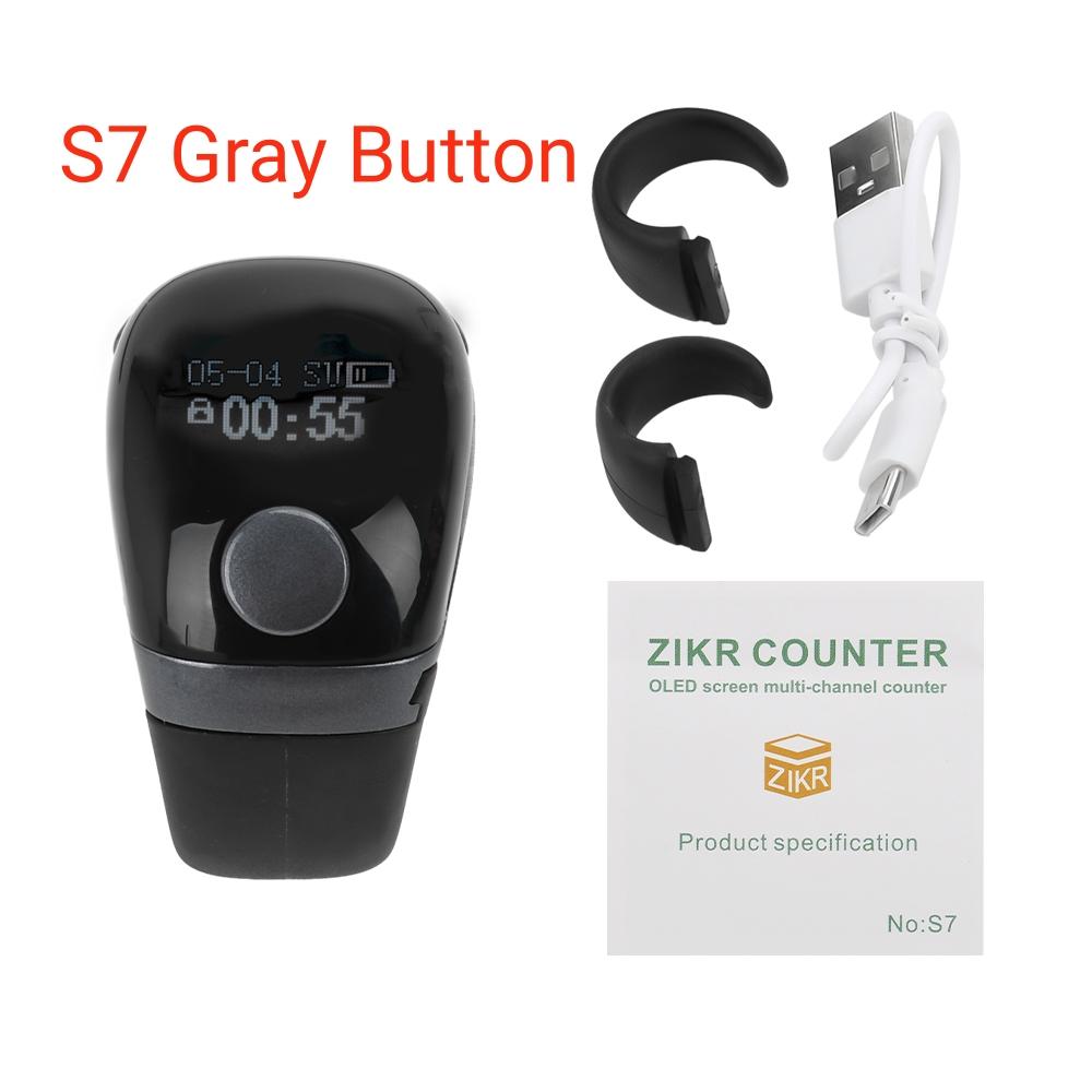 Smart Praise Zikr Ring for Muslims Tasbih OLED Digital Counter Tasbeeh Prayer Time Vibration Reminder Waterproof Type C
