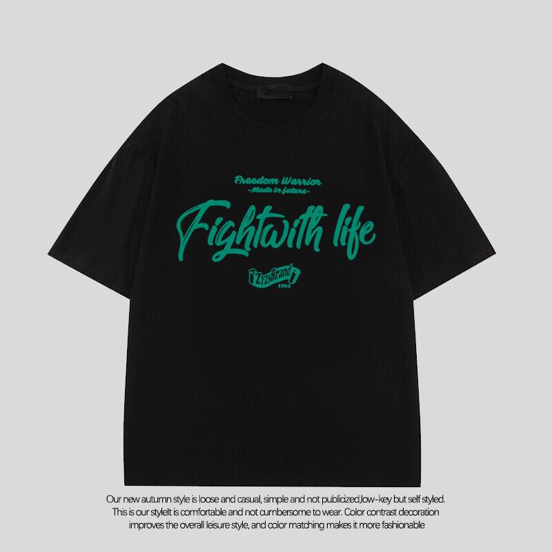 Cotton Short-sleeved T-shirt Women's Loose Original Style New Letter Printing Student T-shirt Ins Women's Fashion