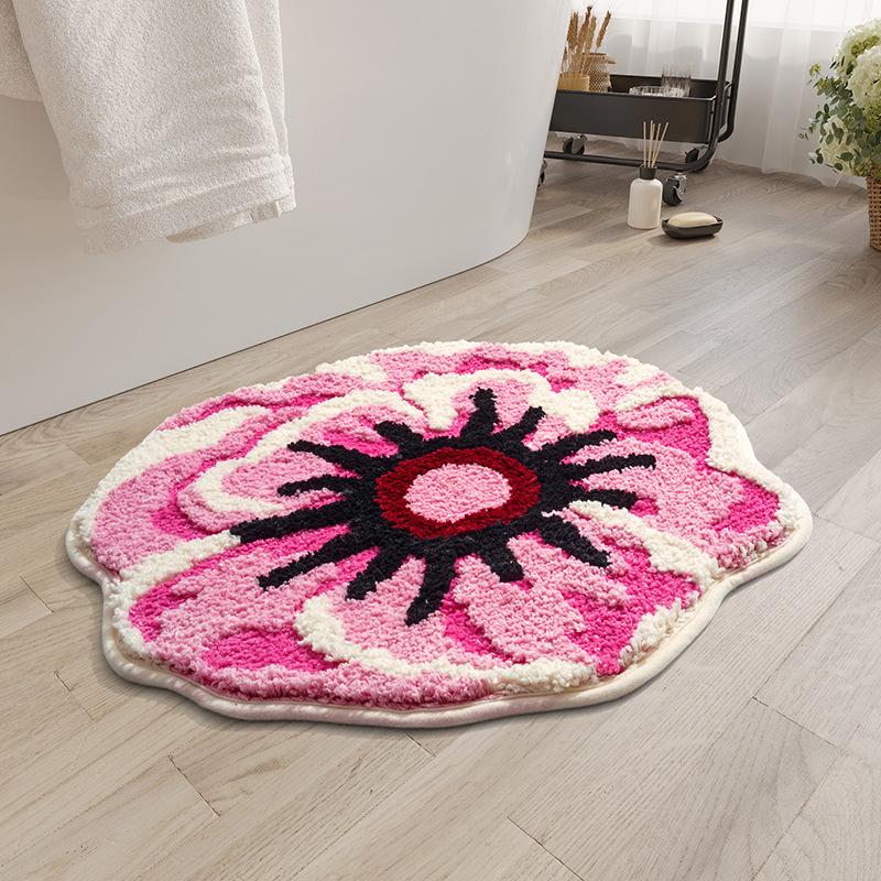 Creative Cute Bath Mat Shell/flower/Halloween Pumpkin/frog Shape Bathroom Decorative Area Rugs Water Absorbent Anti-slip Mats