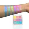 Lidschatten-Palette Sheen-Effekt Chameleon Chrome Lidschatten-Palette High-End Make-up Kosmetik 9 Farben, [02] Neon, Neon, 1 Stück