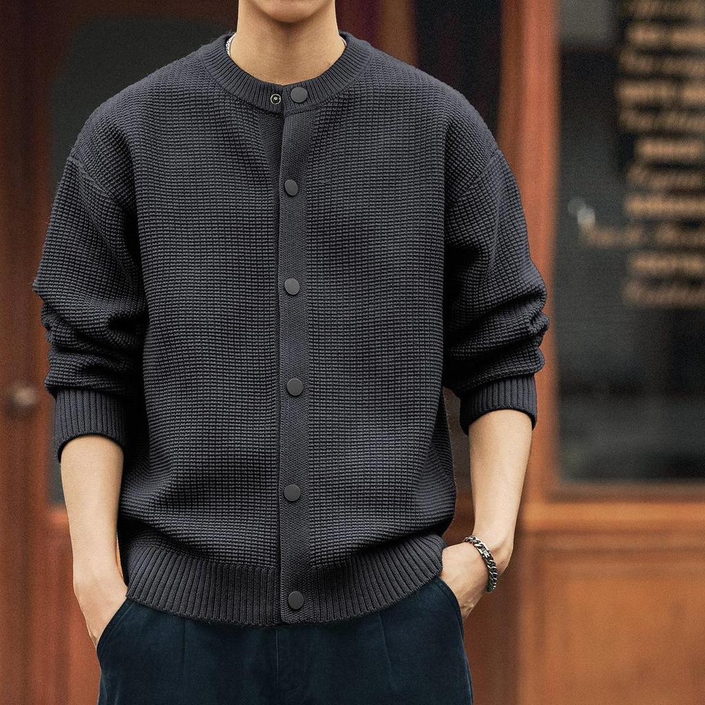 Luxury Men's Old Money Style Knit Cardigan for Autumn 2025