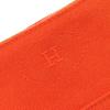 Pristine HERMES Bored pouch MM H logo embroidered leather canvas cosmetic pouch Orange Used