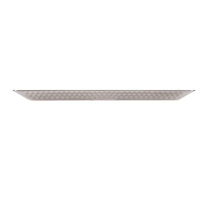 Stainless Steel Serving Platter Dinner Plate Rectangular Serving Tray for Camping BBQ Party Buffet Appetizer 4.7x12.6in Silver Hammered