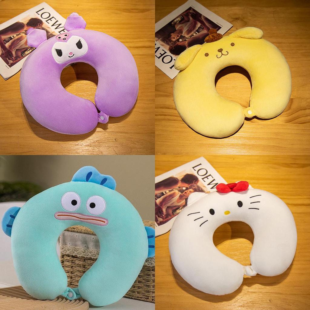Melody U Shaped Neck Pillow With Plush Fabric For Travel And Office Use