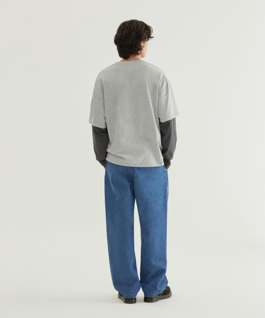 COVERNAT Arch Logo Layered Long Sleeve Ecru