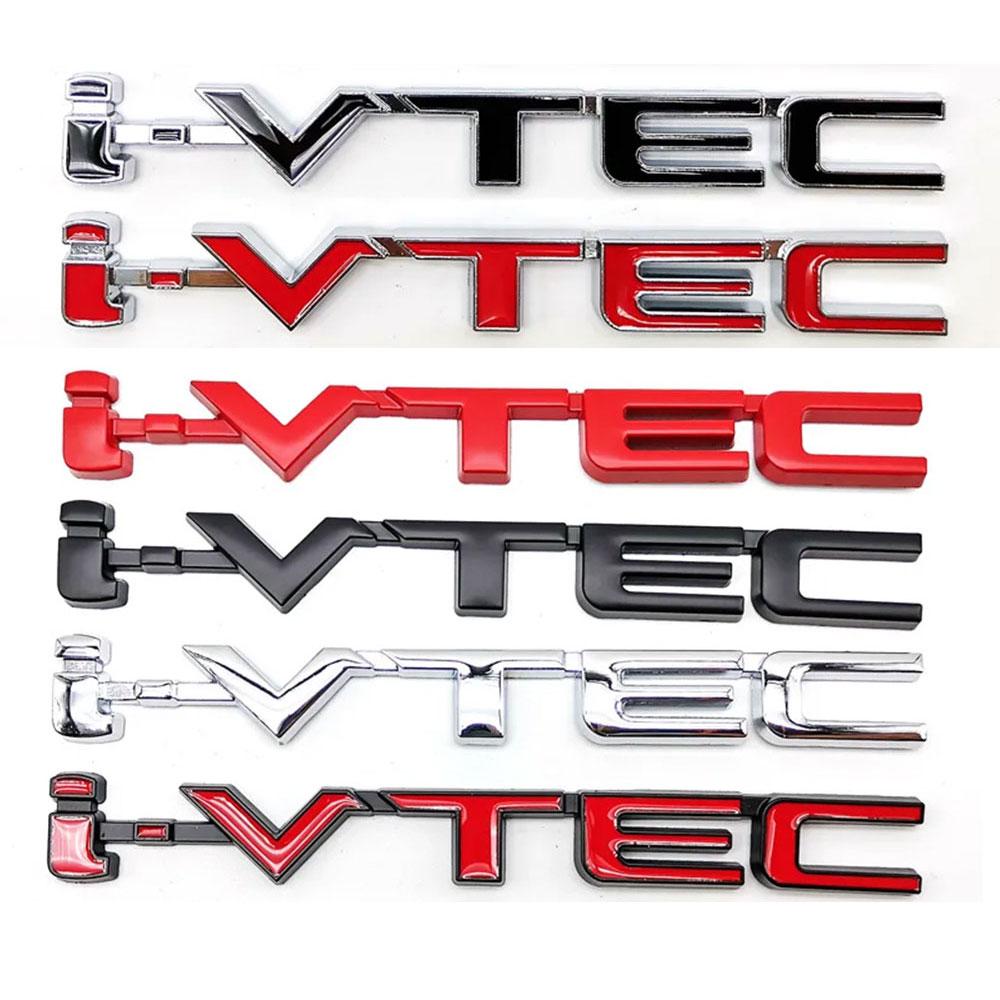 3D Metal Alloy Letters i-VTEC Logo Car Rear Trunk Sticker Badge Emblem for Honda City Civic Accord Jazz CRV Accessories