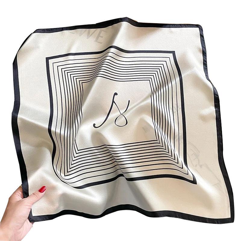 

Новый платок 100% шелк бандана женские квадратные шарфы тутовый шелк весна высокое качество повязка на голову хиджаб шали фуляр косынка 53x53cm