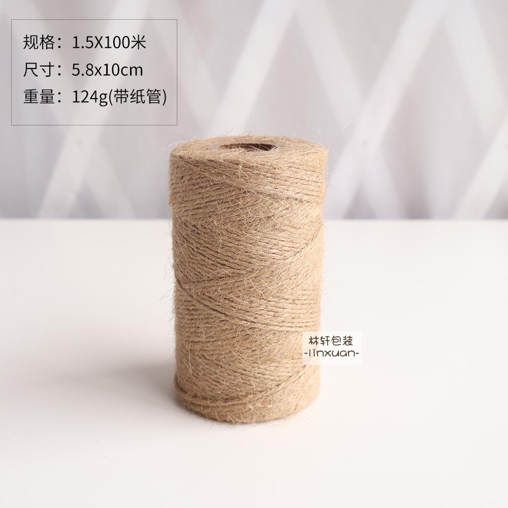 Hemp Rope Decoration Diy Production Retro Style Woven Jute Thread Binding Material Decoration Wear-Resistant Handmade Rope