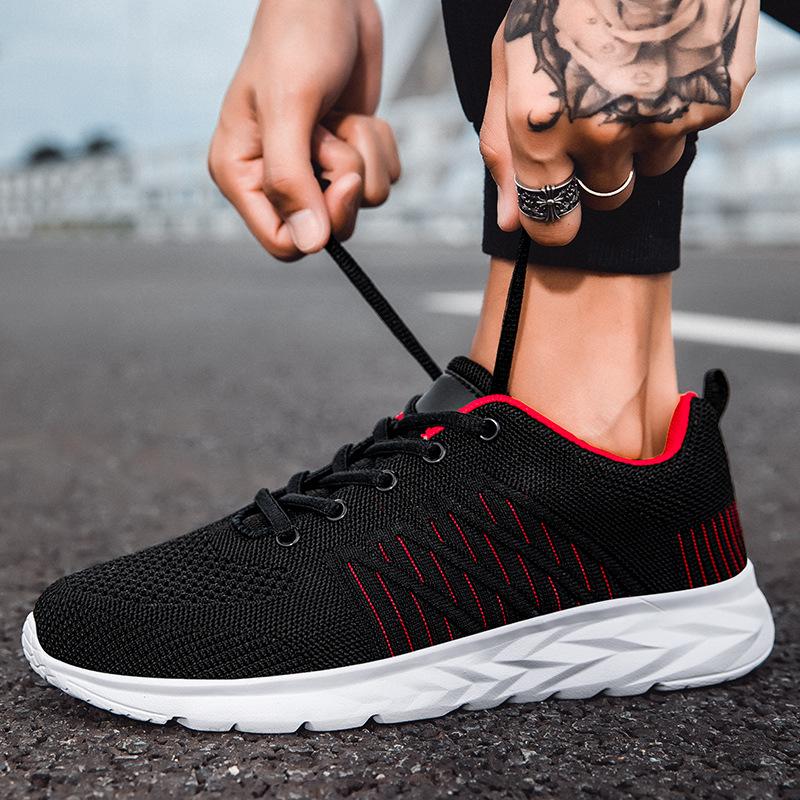 Brand Sports Shoes Summer New Breathable Non-slip Casual Soft-soled Black Running Shoes