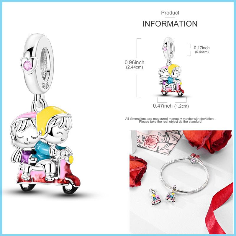 Copper Sunflower Greenhouse Bicycle Balloon Pendant Rainbow Donut Charms Beads Fit Brand Bracelets Diy Jewelry