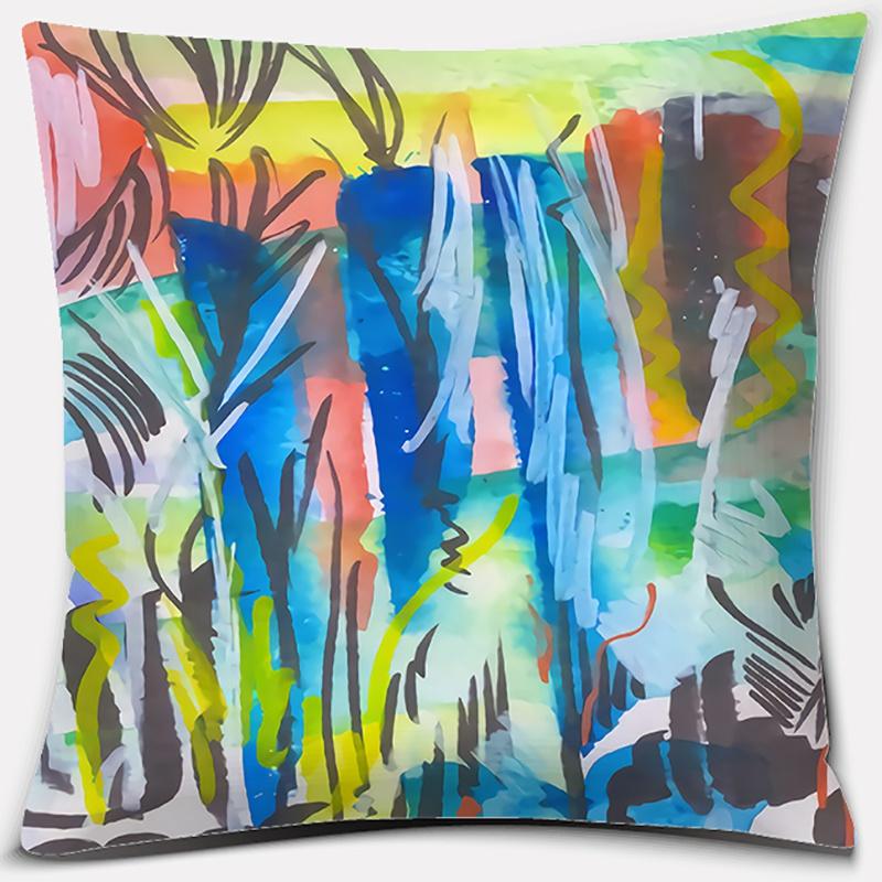 Furniture Decoration Graffiti Series Pattern Decoration Pillowcase Sofa Pillowcase Home Office Decoration