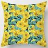Fashion yellow decorative pillowcase, living room sofa office seat waist cushion  cover  aesthetic home decoration