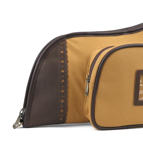TOURBON Rifle Case, Gun Bag, Canvas, Hunting, Airsoft, Easy to Carry, Soft Padded, 117cm