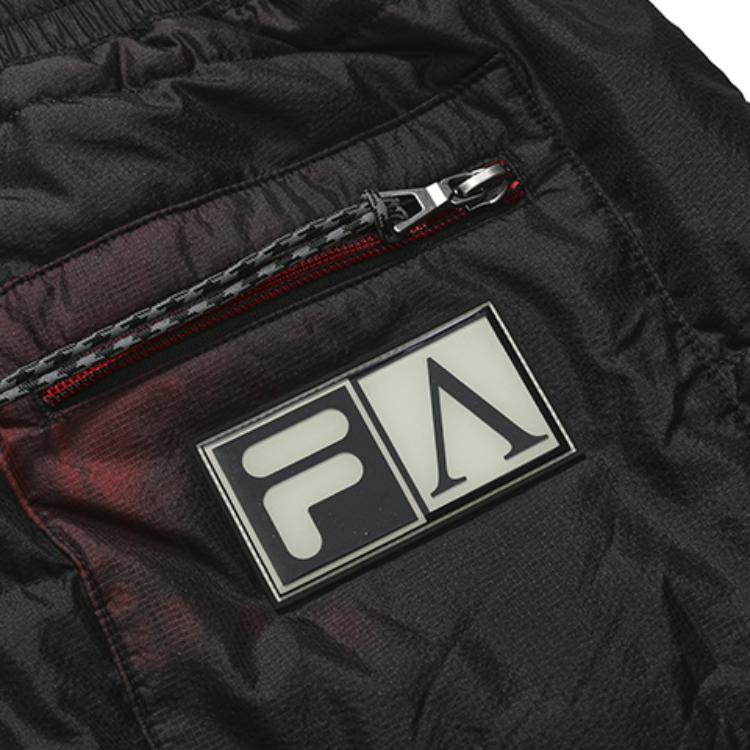 FILA Fusion Logo Patch Fashion Loose Goose Down Warm Pants Unisex bottoms Clown-Red T11U248805F-WI