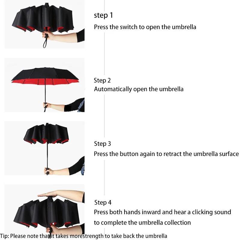 10-bone Double-layer Umbrella Outdoor Parasol Fully Automatic Opening and Closing of Windproof and Rainy Umbrella