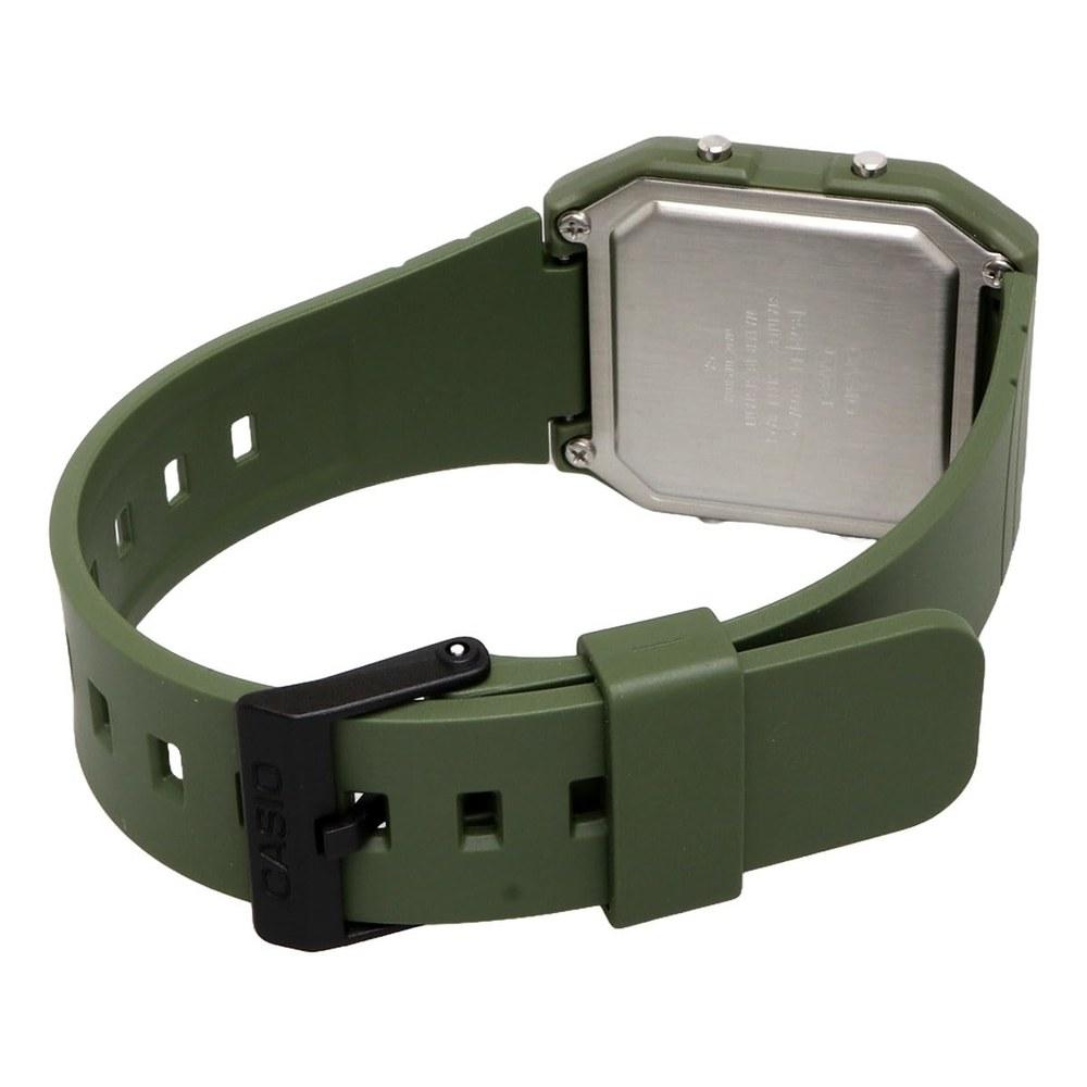 Casio World Time Digital Unisex Wristwatch LF-30W-3A Biomass Plastic Band Khaki Green