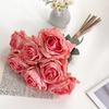 Baked Edge Rose Artificial Flowers, Silk Flowers, Lychee Rose Hand-held Bouquets, Home Interior Decoration Ornaments, Artificial Flowers