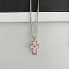 Cool Dopamine Religion Cross Pendant Necklace Niche Design All-Match Baptism Clavicle Necklace
