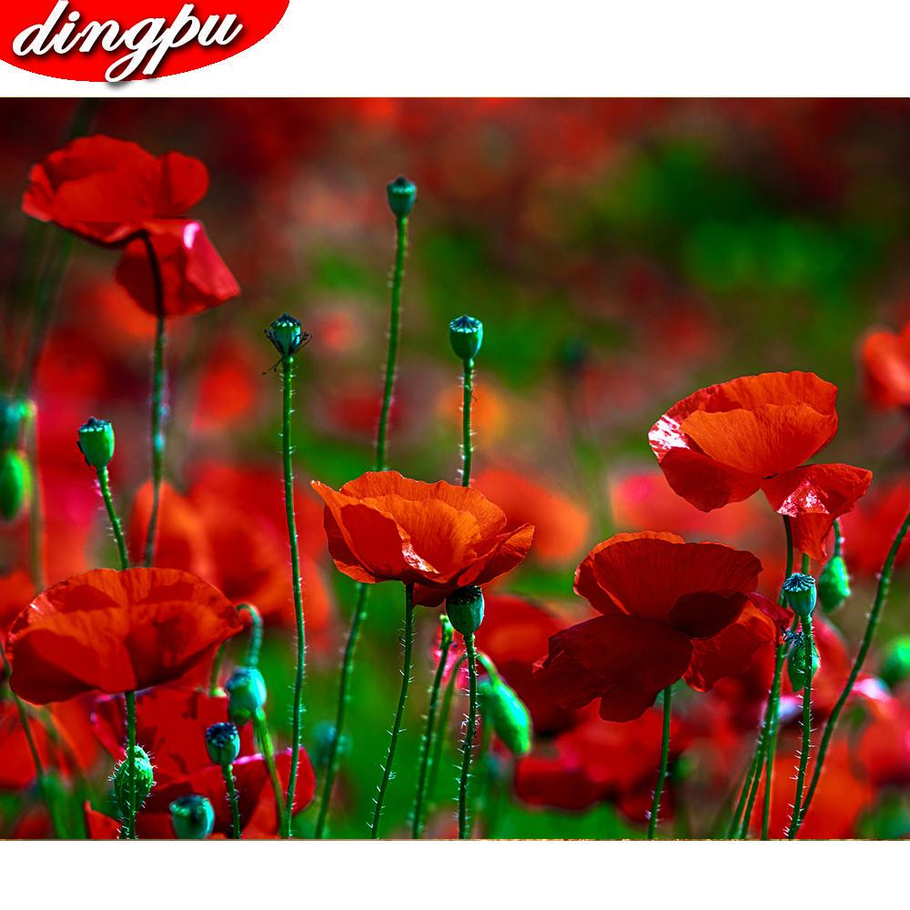 DINGPU Full Round Drill 5D DIY Diamond Painting "Flower " Embroidery Cross Stitch 5D Home Decor Gift