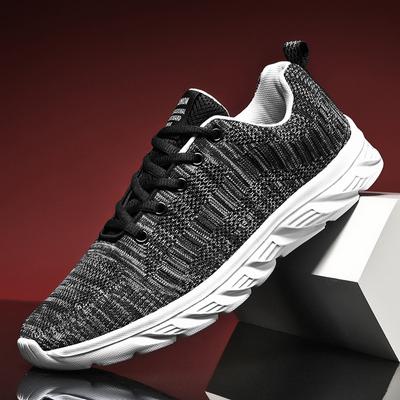 Herren Leichte Sneaker Männliche Mode Lässige Laufschuhe Atmungsaktiv Slip-on Abriebfeste Slipper Schnürschuhe Sportliche Schuhe