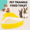 Small Pet Toilet Detachable Triangular Hollow Rabbit Litter Box for Ferrets Hamsters Cats Guinea Pig