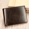 Men Faux Leather Wallet Large Capacity Bi-fold Short Wallet Vintage Minimalist Business Casual Credit Card Holder Front Pocket Wallet