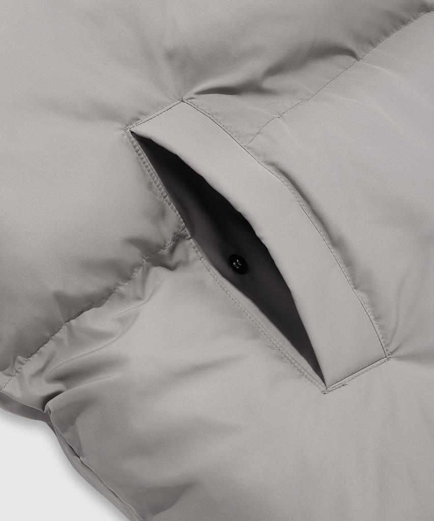 Lemain Second Essential 2-Way Oversized Puffer Short Padded Jacket [Grey]