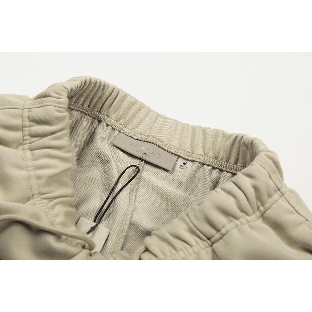 Fear of God Essentials Special Letter Print Sweat Shorts Unisex Oversized Cotton Drawstring Elastic Waist Streetwear Casual Sports Knee Length Shorts